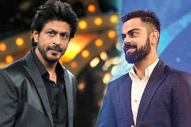 Shah Rukh Khan and Virat Kohli