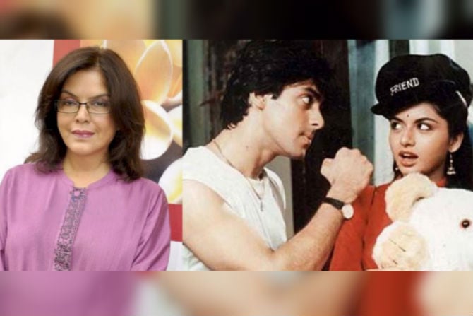 Zeenat Aman and Salman Khan Bhagyashree