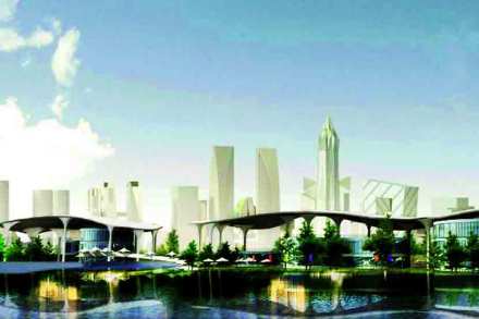 गुजरातमधील ‘गिफ्ट सिटी’चे संकल्पचित्र गुजरातमधील ‘गिफ्ट सिटी’चे संकल्पचित्र