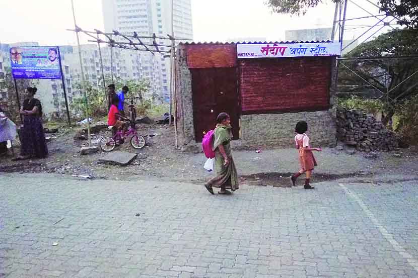 Construction of illegal slums,