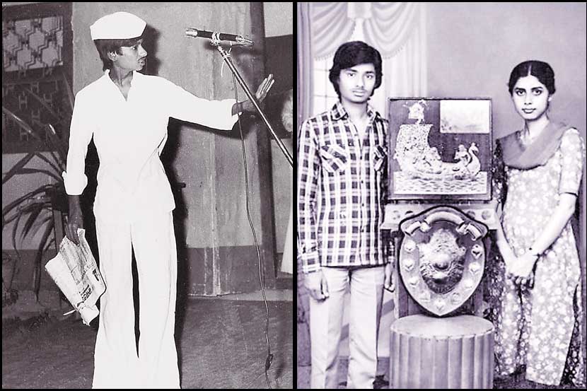 वादविवाद स्पर्धेतील सांघिक पारितोषिक.. सोबत सरिता कुलकर्णी 