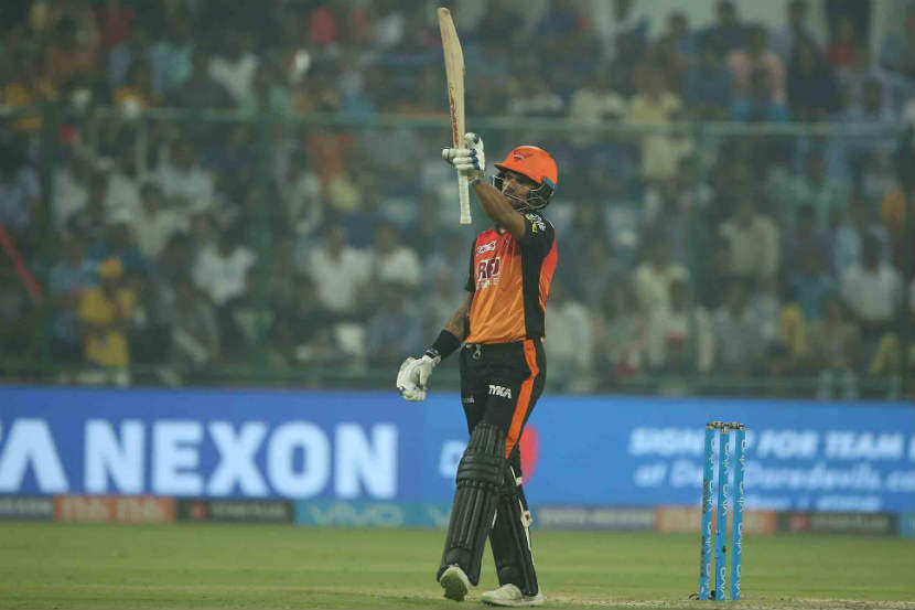 शिखर धवनच्या नाबाद ९२ धावांच्या खेळीने हैदराबादला विजय मिळाला. (छाया सौजन्य: बीसीसीआय) शिखर धवनच्या नाबाद ९२ धावांच्या खेळीने हैदराबादला विजय मिळाला. (छाया सौजन्य: बीसीसीआय)