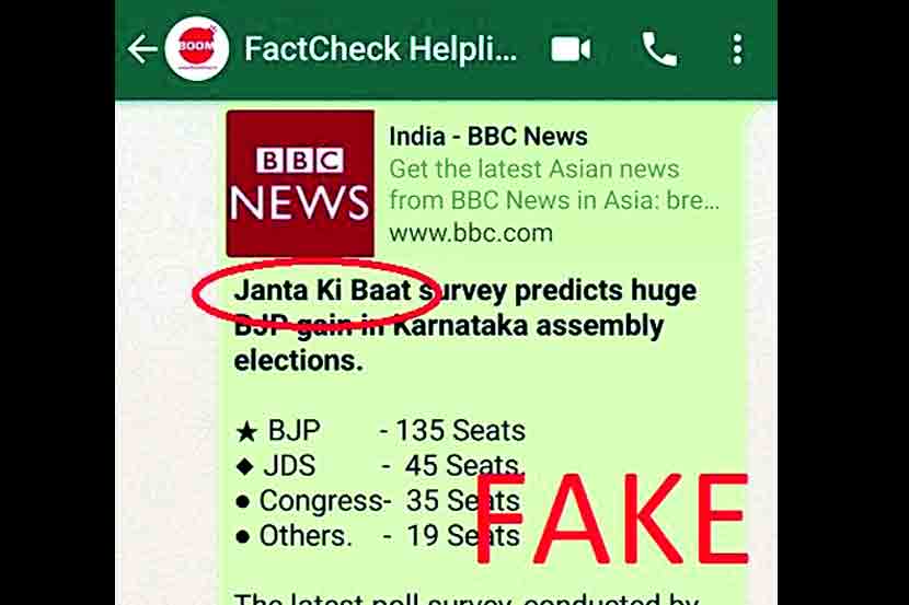 फेकन्युज : आणखी एक बनावट सर्वेक्षण