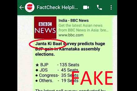 फेकन्युज : आणखी एक बनावट सर्वेक्षण