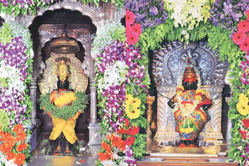 अधिक मासाच्या प्रारंभानिमित्त सांगली जिल्ह्यतील तासगाव येथील चव्हाण भाविकाने श्री विठ्ठल आणि रुक्मिणीमातेच्या गाभाऱ्यास आणि मंदिरास आकर्षक रंगेबेरंगी फुलांनी सजविले होते. 