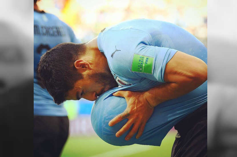 FIFA World Cup 2018 : शतकी सामन्यातील विजयानंतर सुआरेझने केली ‘ही’ खास घोषणा