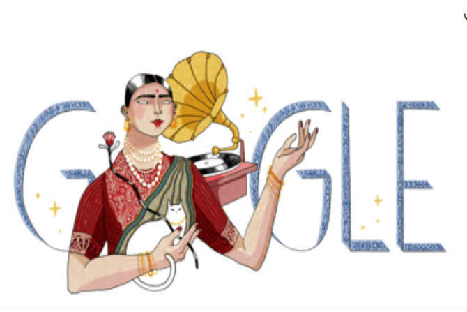 google doodle, gauhar jaan