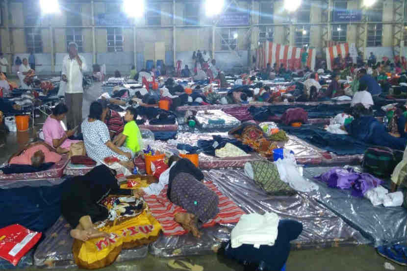 केरळमधील पुरग्रस्तांची मदत छावण्यांमध्ये सोय करण्यात आली आहे.