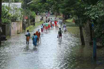 केरळमध्ये ८ ऑगस्टपासून झालेल्या जोरदार पावसामुळे पूरस्थिती निर्माण झाली. केरळमध्ये ८ ऑगस्टपासून झालेल्या जोरदार पावसामुळे पूरस्थिती निर्माण झाली.