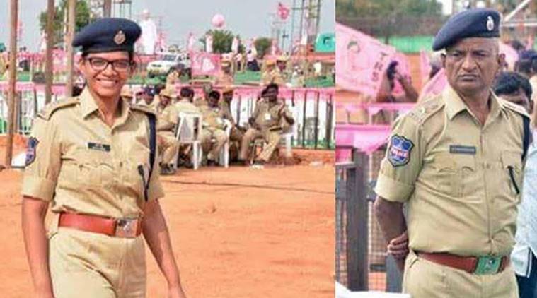 Proud father police officer daughter Hyderabad district of Telangana Proud father police officer daughter Hyderabad district of Telangana