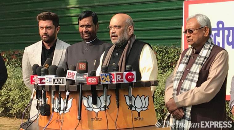 बिहारमध्ये २०१९च्या लोकसभा निवडणुकीसाठी राष्ट्रीय लोकशाही आघाडी (एनडीए) जागावाटप निश्चित झाले आहे.