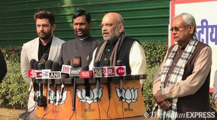 बिहारमध्ये २०१९च्या लोकसभा निवडणुकीसाठी राष्ट्रीय लोकशाही आघाडी (एनडीए) जागावाटप निश्चित झाले आहे.