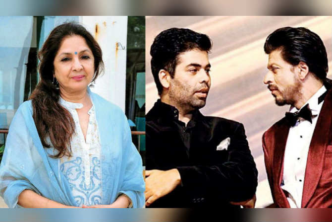 neena gupta karan johar and shah rukh khan neena gupta karan johar and shah rukh khan