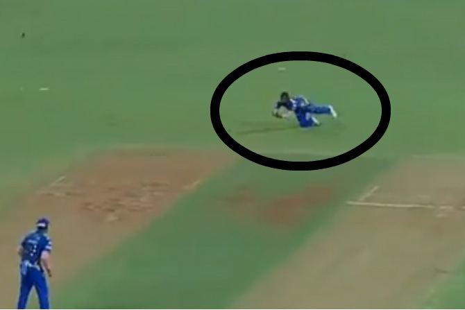 IPL 2019 : एवीन लुईसने घेतला ‘सुपर-कॅच’, पहा Video