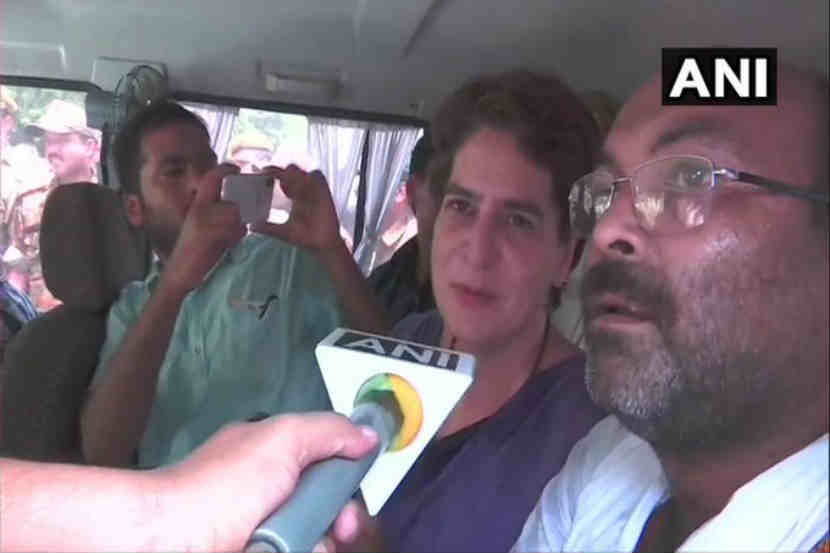 सोनभद्र हिंसाचार: प्रियंका गांधी पोलिसांच्या ताब्यात, अटक नाही