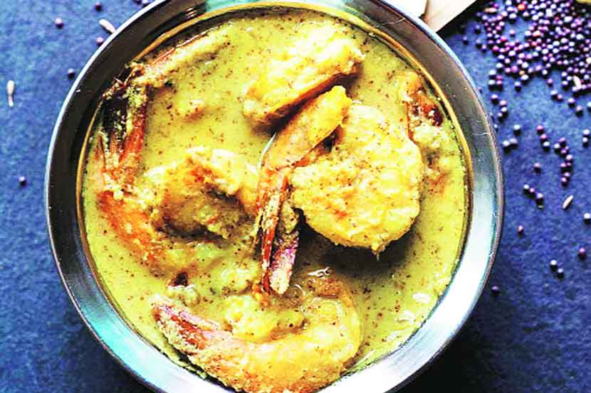 बंगाली मस्टर्ड प्रॉन्झ करी