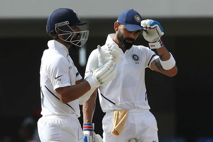 Ind vs WI : रहाणे-कोहलीच्या अर्धशतकी खेळीमुळे भारताकडे भक्कम आघाडी