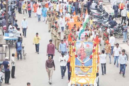 हैदराबाद मुक्तिसंग्रम दिनी तिरंगा यात्रेस प्रतिसाद