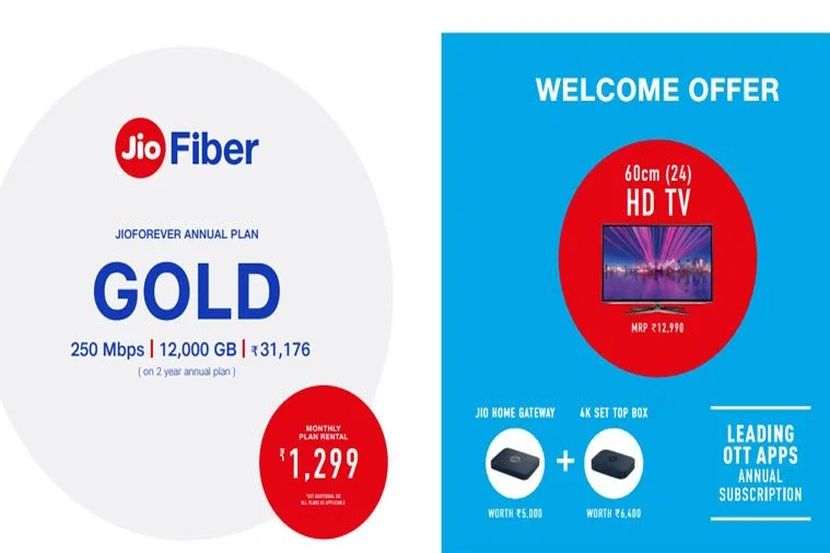 जिओ फायबरची बंपर ऑफर, मोफत LED TV सोबत आणखी बरंच काही