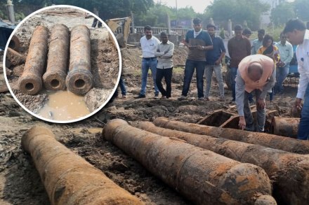 VIDEO: नागपुरात सापडल्या २०० वर्ष जुन्या तोफा, इंग्रज-मराठा युद्धकाळातील असल्याचा अंदाज