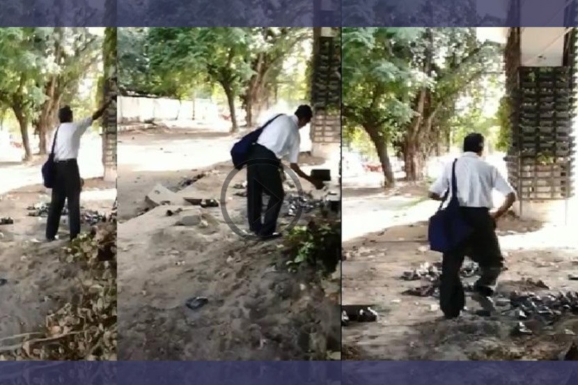 कुंड्या चोरल्याचा व्हिडिओ व्हायरल