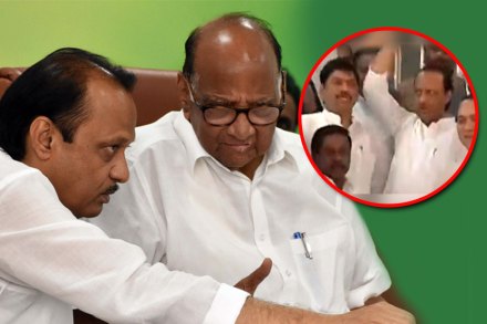 ‘शरद पवार आगे बढो, हम तुम्हारे साथ है’, अजित पवारांची राष्ट्रवादीच्या नेत्यांसोबत घोषणाबाजी