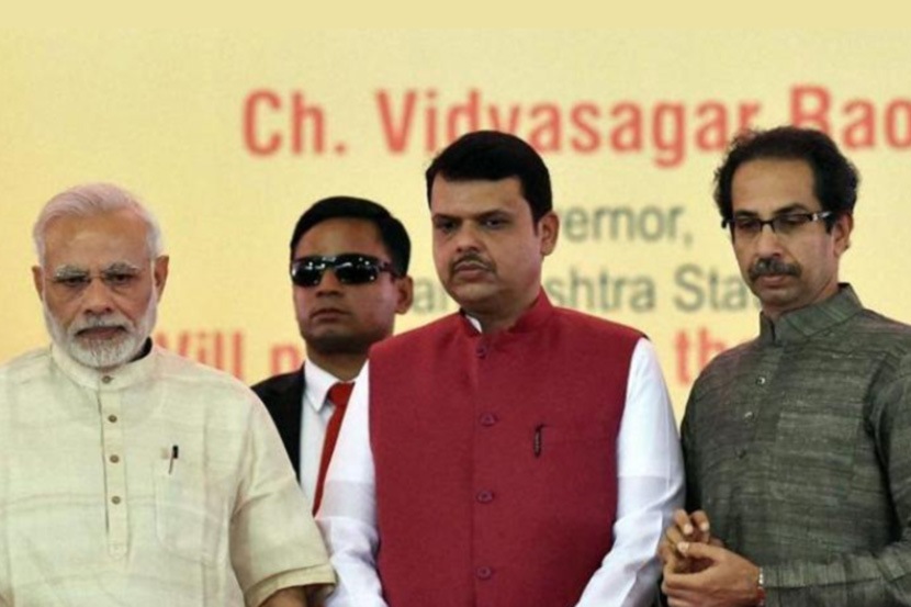 नरेंद्र मोदी देवेंद्र फडणवीस उद्धव ठाकरे