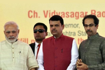 नरेंद्र मोदी देवेंद्र फडणवीस उद्धव ठाकरे