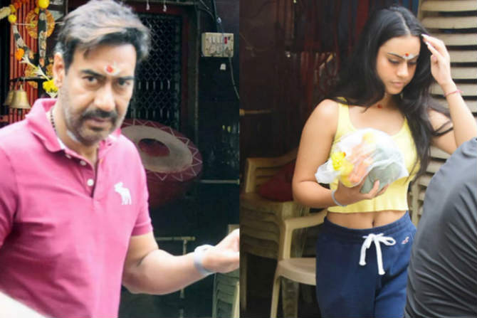 ajay devgn with nyasa