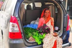 पुणे: ७० वर्षीय आजी आलिशान मोटारीतून विकतात भाजी, सर्व स्तरातून होतंय कौतुक