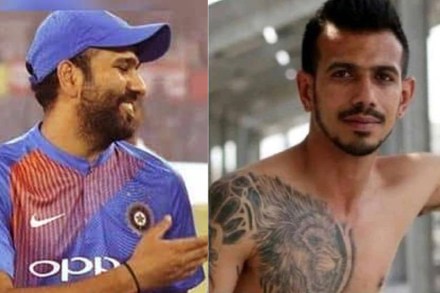 रोहित शर्मानं शर्टलेस फोटोवरुन चहलला केलं ट्रोल