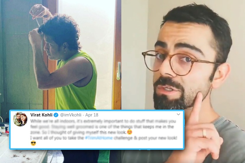 सचिनने घरीच हेअरकट केल्यानंतर विराटने दिलं नवं चॅलेंज