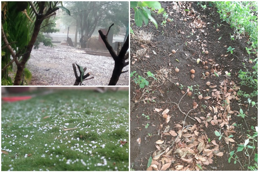 उस्मानाबाद शहरास वादळी वाऱ्यासह गारपिटीचा तडाखा
