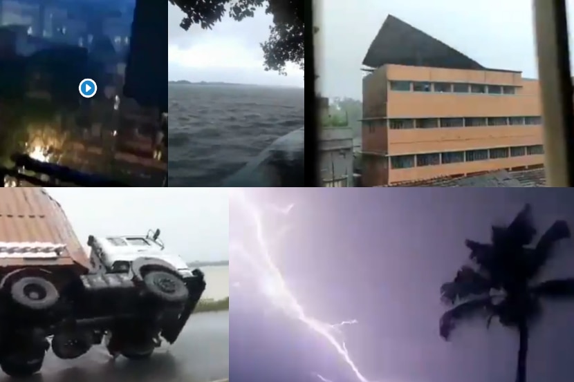 Amphan Cyclone Viral Videos: विजांचा कडकडाट, उलटलेले ट्रक, उडणारी छप्परे; वादळाचे रौद्र रुप
