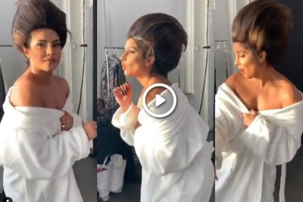 Video: प्रियांकाने केसांचं केलय तरी काय? चाहत्यांना पडला प्रश्न