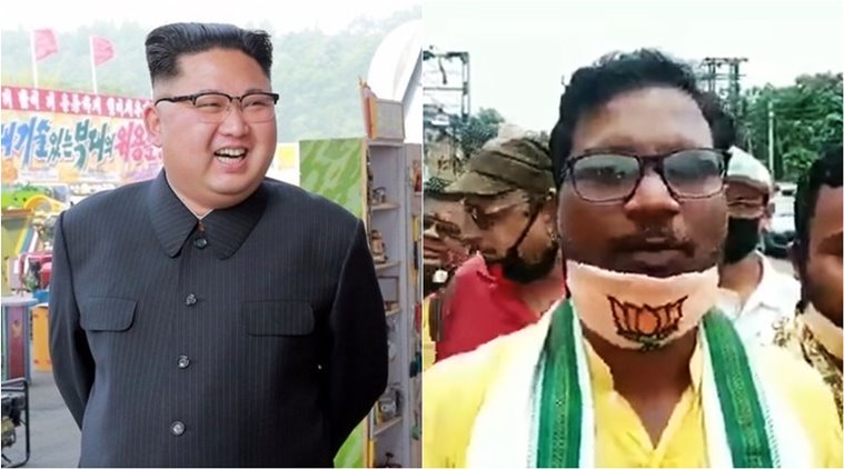 विरोध चीनचा, पण भाजपा कार्यकर्त्यांनी जिनपिंगऐवजी जाळला किम जोंगचा पुतळा! ; व्हिडिओ व्हायरल