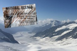 आलप्स पर्वतांमध्ये सापडली १९६६ ची भारतीय वृत्तपत्रं; मुखपृष्ठावर आहे इंदिरा गांधींबद्दलची बातमी