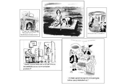 लग्न, संसार आणि दुर्दैवाने घटस्फोट या पाश्चिमात्य संस्कृतीतील विविध पातळ्यांकडे पाश्चात्त्य व्यंगचित्रकार खेळकरपणे कसे पाहतात ते लक्षात येतं.