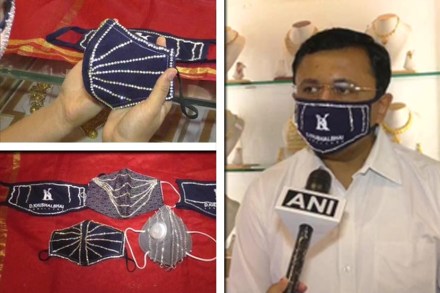 सोन्यानंतर आता ‘डायमंड करोना मास्क’ची क्रेझ सोन्यानंतर आता ‘डायमंड करोना मास्क’ची क्रेझ