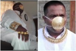 अबब… तयार केला साडेपाच तोळ्यांचा सोन्याचा करोना मास्क; पाहा पिंपरी-चिंचवडमधील ‘गोल्डमॅन’