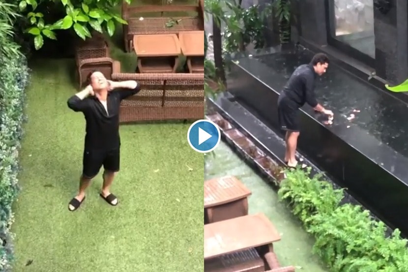 मुंबईच्या पावसाने दिला सचिनच्या बालपणीच्या आठवणींना उजाळा