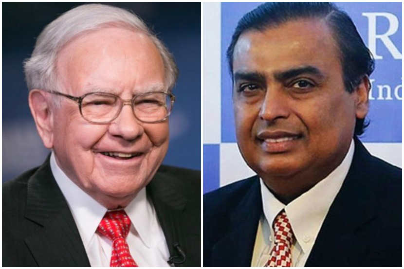 वॉरेन बफेट आणि मुकेश अंबानी वॉरेन बफेट आणि मुकेश अंबानी