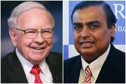 वॉरेन बफेट आणि मुकेश अंबानी वॉरेन बफेट आणि मुकेश अंबानी
