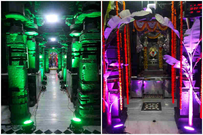 कोल्हापूर : राम मंदिर भूमीपूजनानिमित्त करवीर निवासिनी महालक्ष्मीचे मंदिरही सजले आहे. दिवसभर येथे पुजाविधी होणार आहेत.