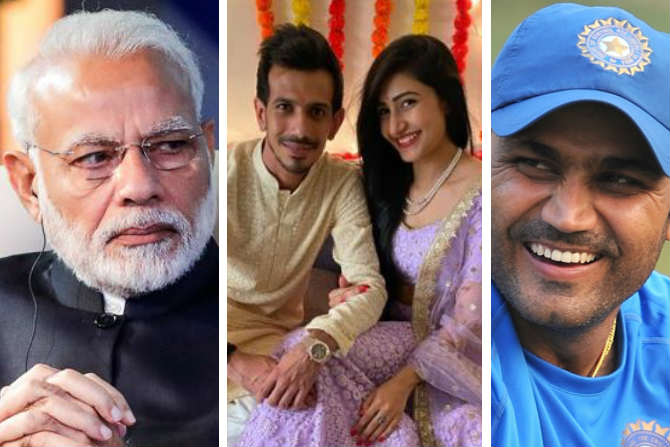 पंतप्रधान मोदींचा फोटो ट्विट करत सेहवागच्या चहलला ‘हटके’ शुभेच्छा