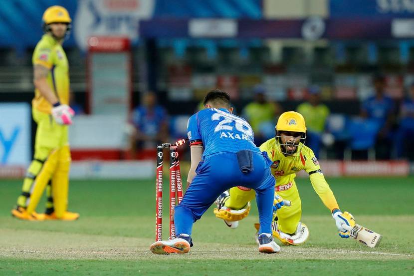 चेन्नईचा ऋतुराज धावबाद झाला तो क्षण (छायाचित्र सौजन्य - IPL/BCCI) 