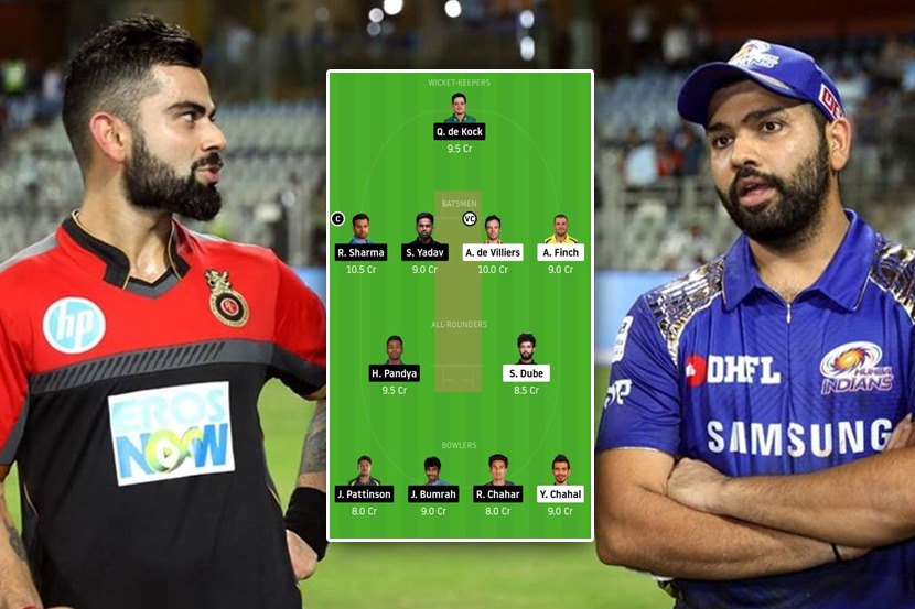 MI vs RCB Dream 11 Team Prediction : या खेळाडूंना द्या टीममध्ये जागा, होईल फायदा