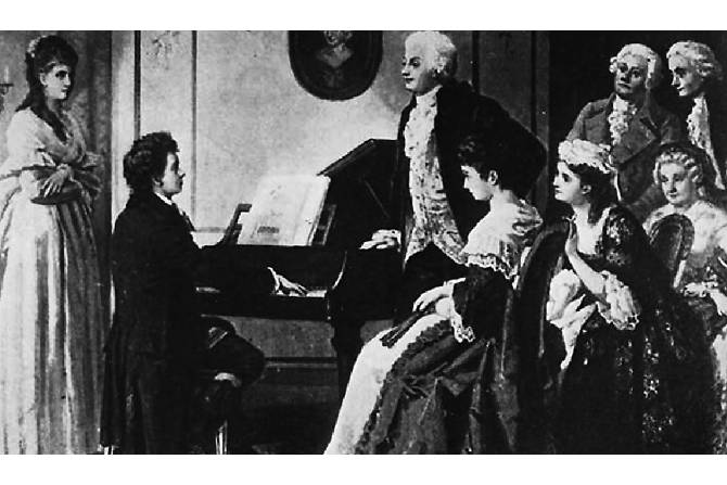 मोझार्ट आणि बीथोवन यांची भेट- व्हिएन्ना- १७८७ मोझार्ट आणि बीथोवन यांची भेट- व्हिएन्ना- १७८७