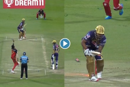 Video : टांगा पल्टी घोडे फरार ! काही कळायच्या आतच सिराजकडून नितीश राणाची दांडी गुल