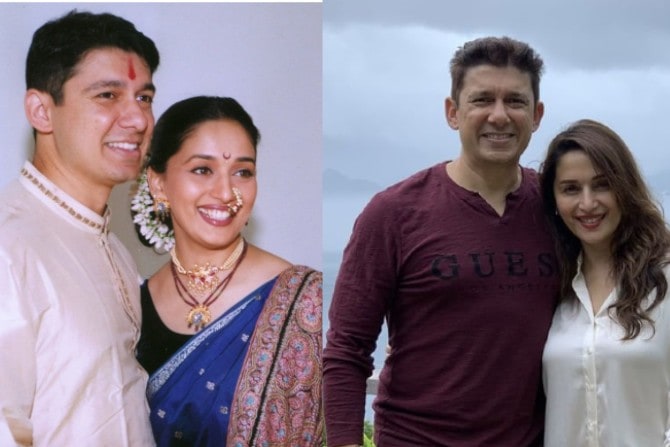 madhuri dixit with husband